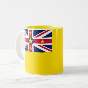 Niues flagga Två-Tonad mugg