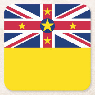 Niues flagga underlägg papper kvadrat