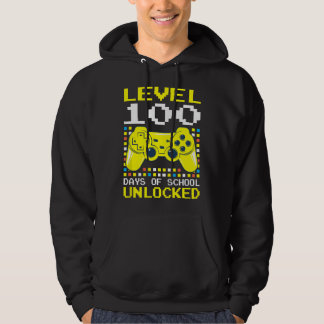 Nivå 100 dagar av skolan upplåst spelare tv-spel hoodie