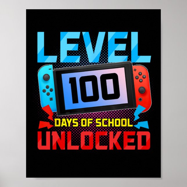 Nivå 100 dagar av skolan upplåst spelare tv-spel poster (Framsidan)