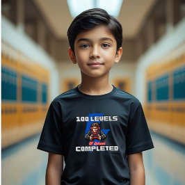 Nivå 100 dagar för barnskolan som avslutats t shirt
