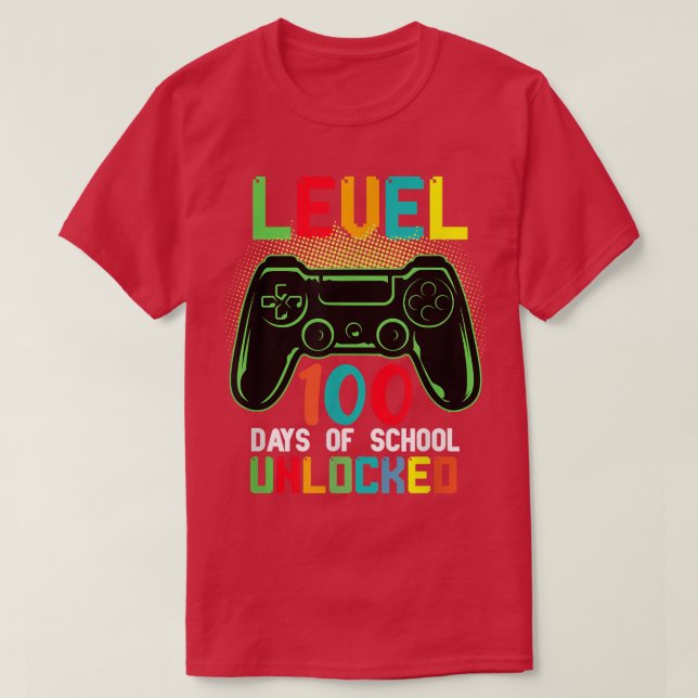 NIVÅ 100 DAGAR FÖR SKOLBILDSPELLARE Studerade T Shirt (Design framsida)