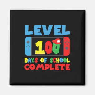 Nivå 100 Dagars Skola Kompletta Videospel Pojkar Magnet