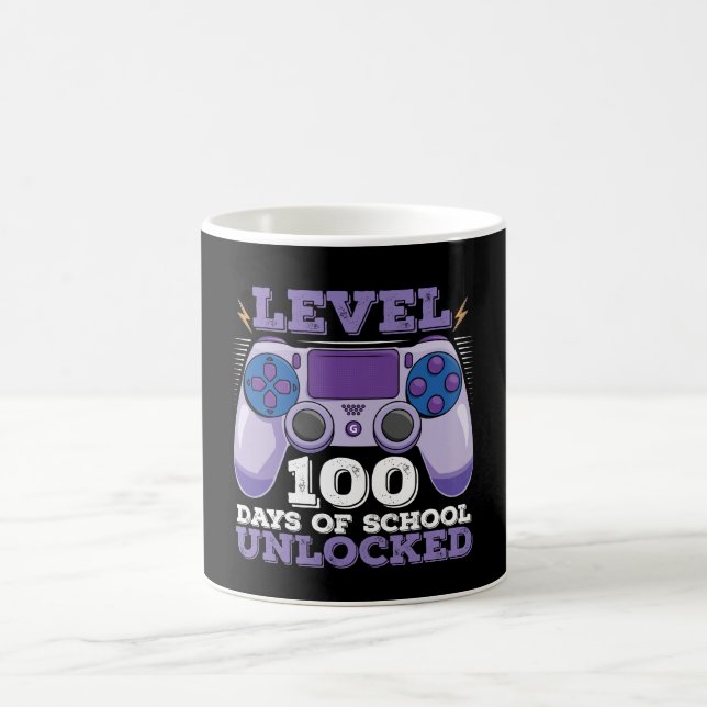Nivå 100 Dagars Skola Upplåst Spelare Spelande Kaffemugg (Center)