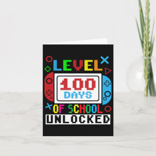 Nivå 100 Dagars Skola Upplåst Videospel Pojkar Kort