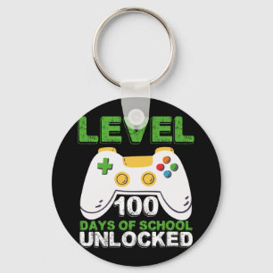 Nivå 100 Days Of School Upplåst Spelare Video Game Nyckelring