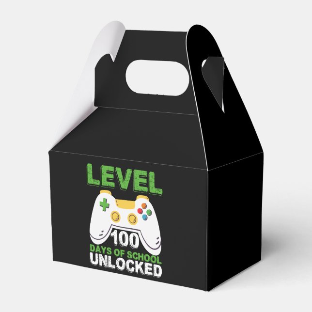 Nivå 100 Days Of School Upplåst Spelare Video Game Presentaskar (Framsidan Sidan)