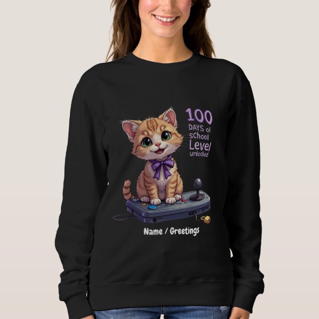 Nivå 100 Skoldagar Upplåst Fira T Shirt (Framsida)