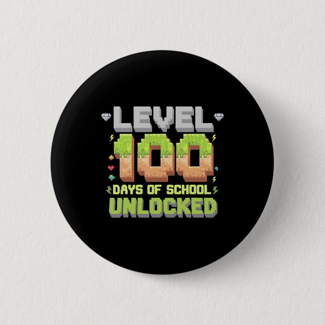 Nivå 100 Skoldagar Upplåst Spel Pixel 100 Knapp (Framsida)