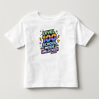 Nivå 100 Skolläge Upplåst 100:e Skoldagen T Shirt