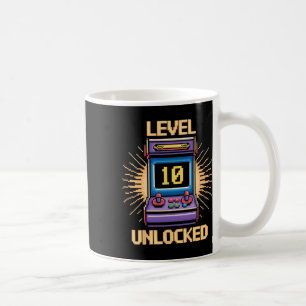 Nivå 10 Låsa upp födelsedagsspelaren 10 års gammal Kaffemugg