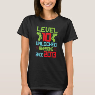 Nivå 10 olåst Fantastisk sedan 2012 tionde födelse T Shirt