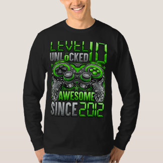 Nivå 10 olåst Fantastisk sedan 2012 tionde födelse T Shirt