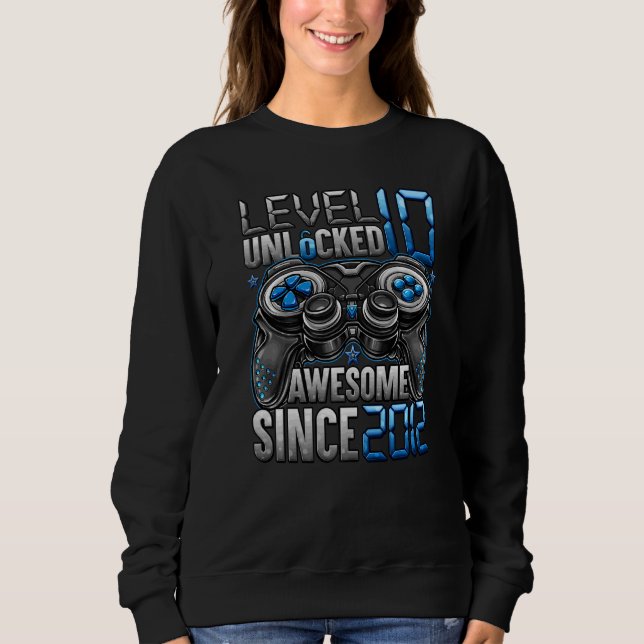Nivå 10 olåst Fantastisk sedan 2012 tionde födelse T Shirt (Framsida)