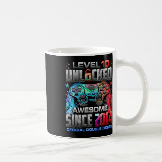 Nivå 10 olåst Fantastisk sedan 2014 tionde födelse Kaffemugg (Höger)