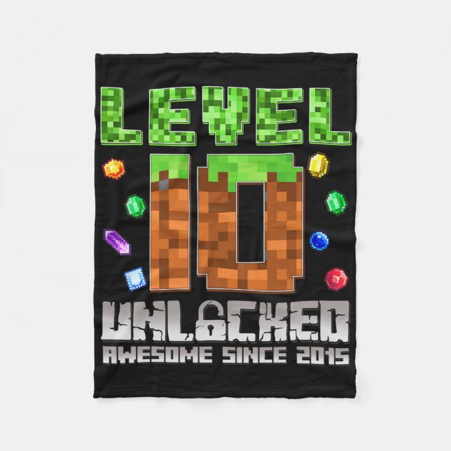 Nivå 10 olåst Fantastisk sedan 2015 10:e pixel Ga Fleecefilt (Framsidan)