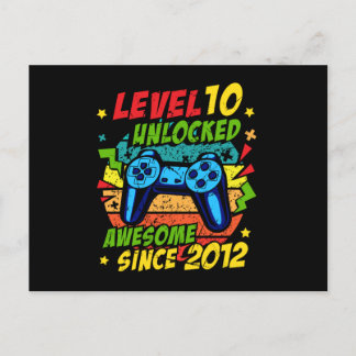 Nivå 10 Upplåst Fantastisk 2012 Spel 10-årsdag Vykort