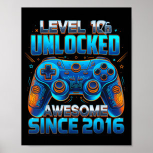 Nivå 10 Upplåst Fantastisk Sedan 2016 10-årsjubile Poster