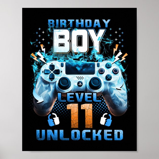 Nivå 11 för elfte födelsedagsnitts - olåsta 11 år  poster (Framsidan)