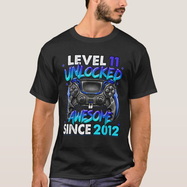 Nivå 11 olåst Fantastisk sedan 2012 elfte födelsed T Shirt (Framsida)