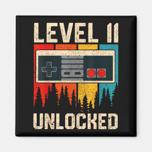 Nivå 11 Upplåst TV-spelskontroll Födelsedagspresen Magnet