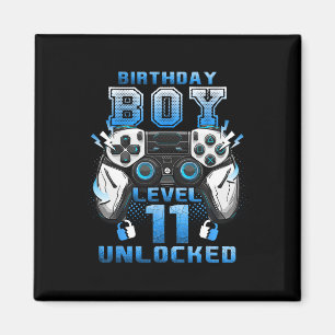 Nivå 11 Upplåst Videospelare 11-årsdag Pojkar Magnet