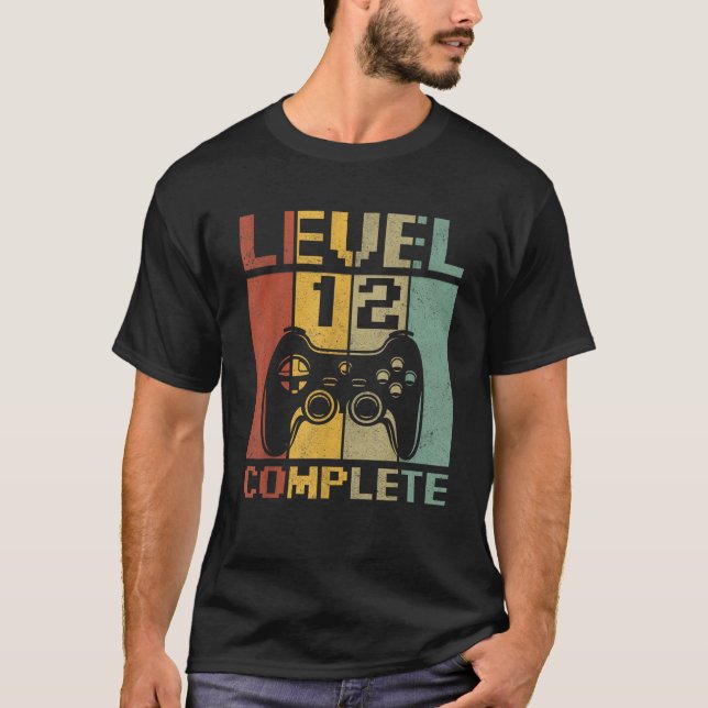 Nivå 12 Fullständig gamer-tonåring för födelsedags T Shirt (Framsida)