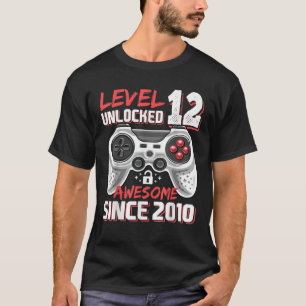 Nivå 12 Olåst Fantastisk 2010 Video Game 12:e Bir T Shirt