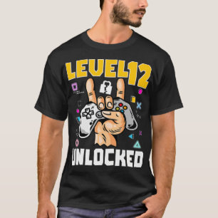 Nivå 12 Olåst Fantastisk-videospel 12:e-födelse T Shirt