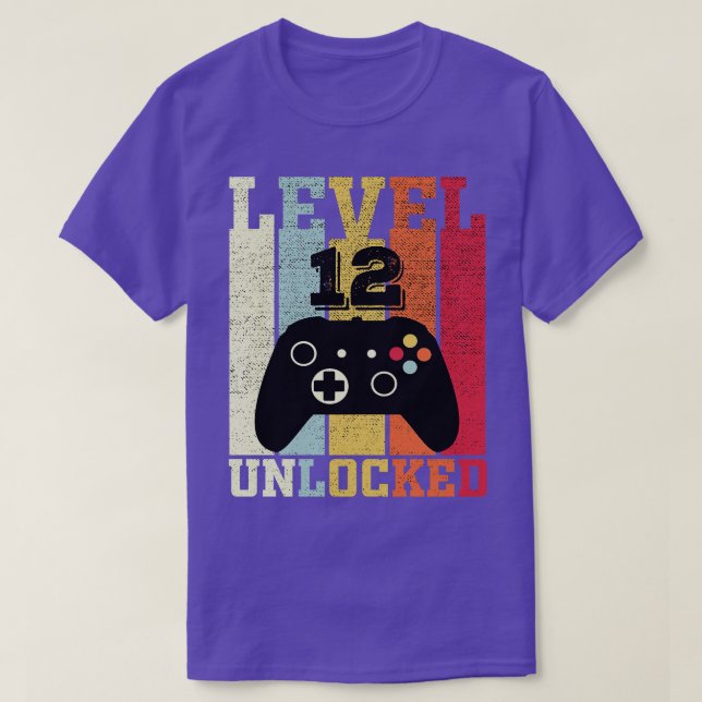 Nivå 12 Olåst funktionsligt videoklipp från 12:e,  T Shirt (Design framsida)