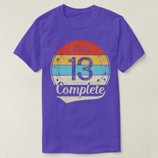 Nivå 13 Fullständig 13-årsjubileum i Bröllop Hi T Shirt (Design framsida)