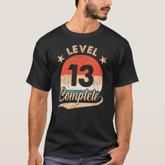 Nivå 13 Fullständig retro 13 Bröllop-årsdag för T Shirt