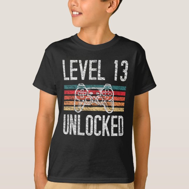 Nivå 13 Olåst 13:e födelsedagen T Shirt (Framsida)