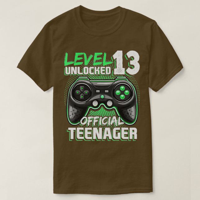 Nivå 13 Olåst 13th Video Birthday Gift (125 T Shirt (Design framsida)