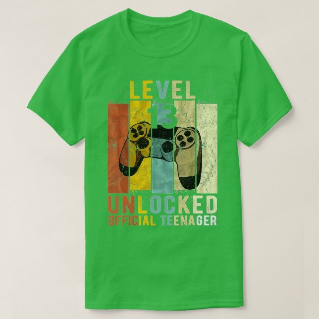 Nivå 13 Olåst 13th Video Birthday Gift (1) T Shirt (Design framsida)