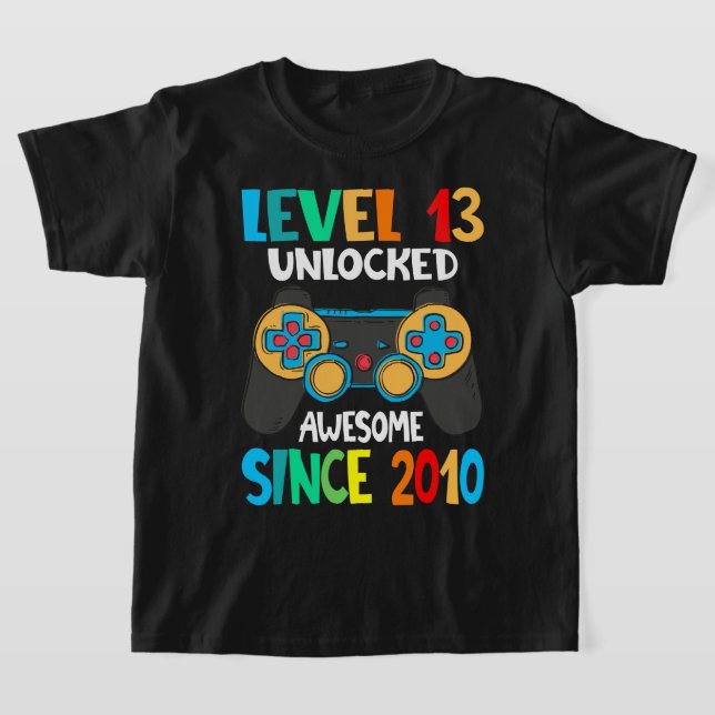 Nivå 13 olåst Fantastisk sedan 2010-13:e födelseda T Shirt (Laydown)