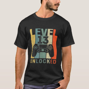 Nivå 13 olåst till 13th Video Gamer 2008 Boys Gi T Shirt