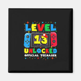 Nivå 13 Upplåst Gamer 13-årspresent Video G Magnet