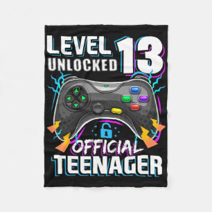 Nivå 13 Upplåst Officiell Tonåring Videospel 13t Fleecefilt