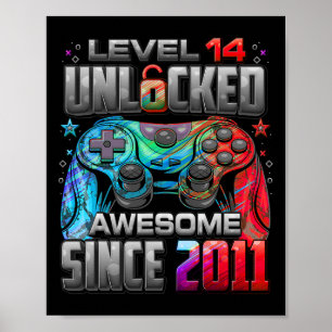 Nivå 14 Upplåst Fantastisk Sedan 2011 14-årsdag Poster