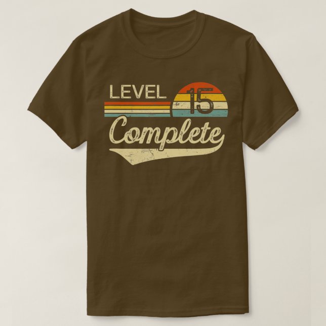 Nivå 15 Fullständig 15-årsdag för Bröllop T Shirt (Design framsida)