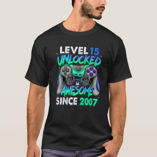 Nivå 15 olåst Fantastisk sedan 2007 15:e födelseda T Shirt