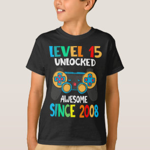 Nivå 15 olåst Fantastisk sedan 2008-15:e födelseda T Shirt