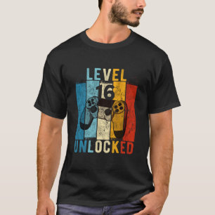 Nivå 16 Upplåst Video Spelare 16 År Gammal 16-årsp T Shirt