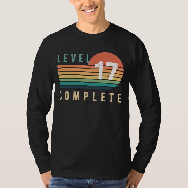 Nivå 17 Complete Funny Tee - Perfekt Gamer Gift I (Framsida)
