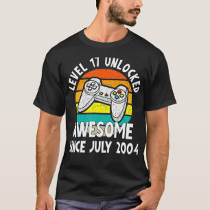 Nivå 17 Olåst Fantastisk juli 2004 Videospel 17 t Shirt