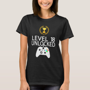 Nivå 18 Födelsedag 18 år gammalt videospel Gami T Shirt