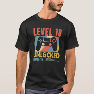 Nivå 18 olåst 18 år gammal ynkron 18:e födelse t shirt