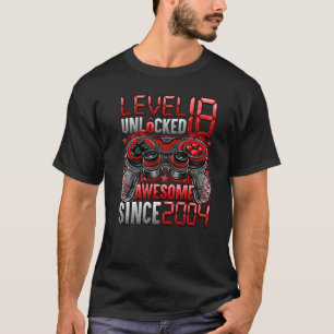 Nivå 18 olåst Fantastisk sedan 2004 18:e födelseda T Shirt