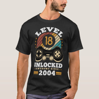 Nivå 18 olåst Fantastisk sedan 2004 födelsedagspre T Shirt